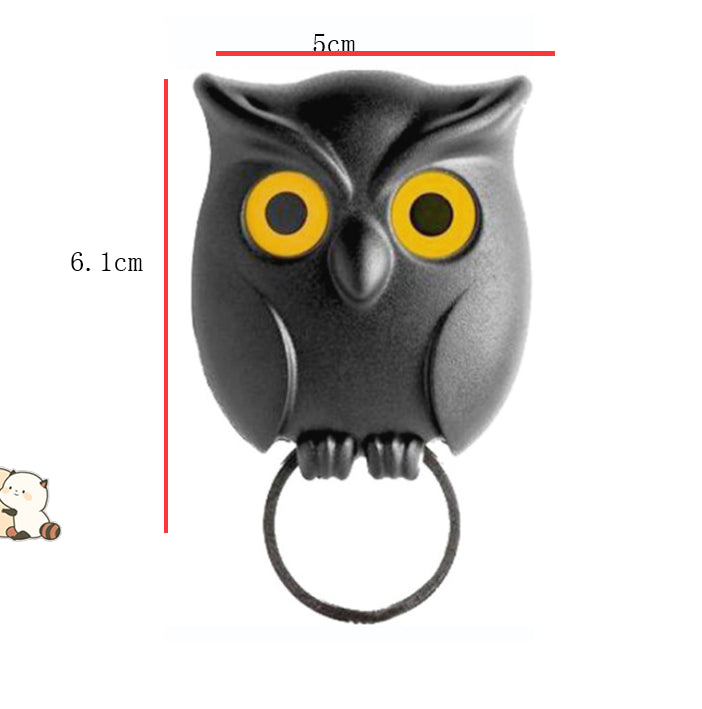 Afmetingen van de uil-sleutelhouder: 5 centimeter breed en 6,1 centimeter hoog