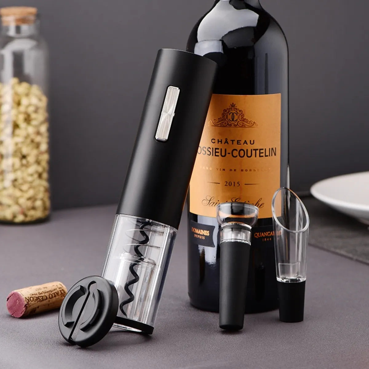 Elektrische Wijnopener & Decanteerder Luxe Set
